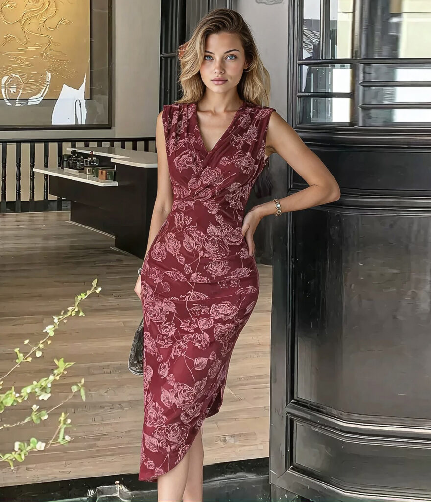 Robe Love- Robe en velours léger imprimé floral